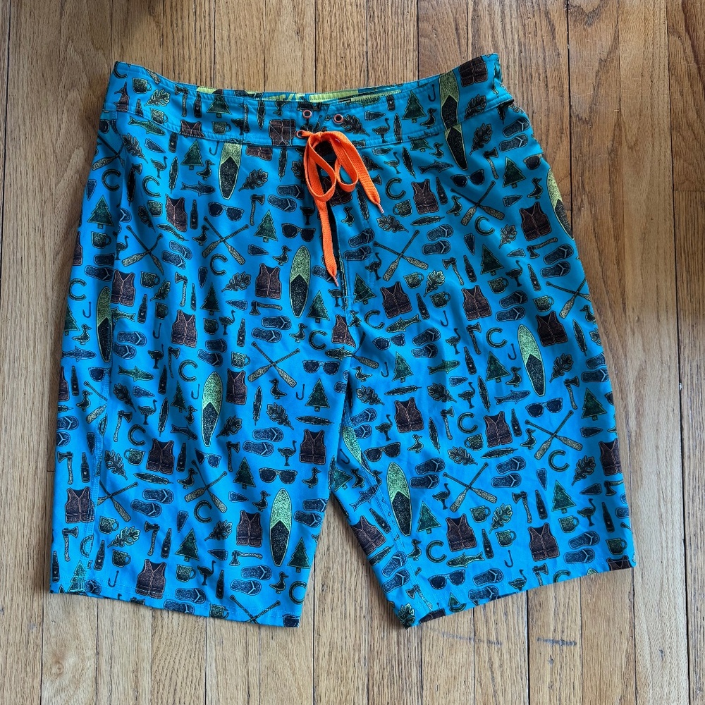 The Chive Men's Summer Camp Patterned Boardshorts